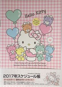 Hello Kitty Japanese Schedule Calender Planner Memo book 2017Year 12month Sanrio