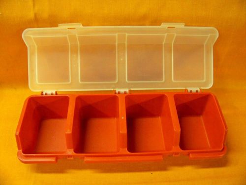 TOOL SHOP 4 BIN STORAGE CONTAINER GREAT FOR HARDWARE-PARTS-CRAFTS &amp; MORE