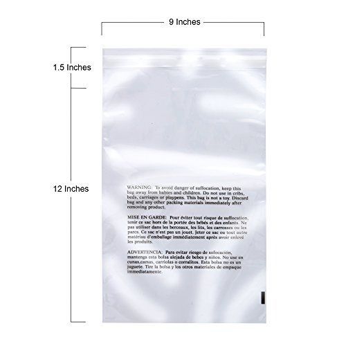 Retail Supply Co 200 9x12 Poly Bags Strong Glue Self Seal with Suffocation