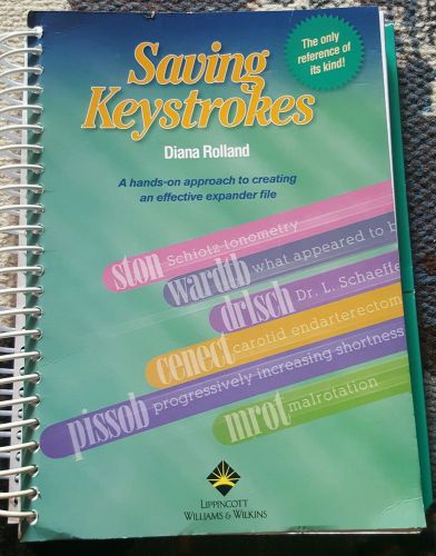 * Saving Keystrokes by Diana Rolland Medical Transcription