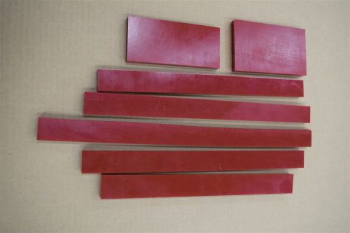 Urethane Sheet 1/2&#034; Thick 3 x 6 95A Durometer Red Polyurethane Acrotech Lot2