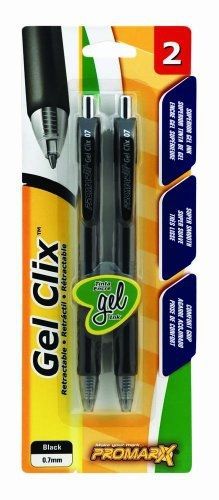 Promarx Pilot 62 Set of Two Retractable Gel Pens, Black