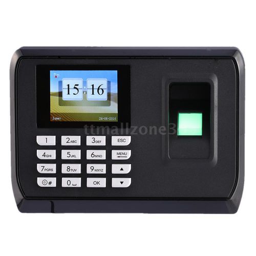 LCD Fingerprint Attendance Machine Time Clock Employee Checking-in Reader Q6U7