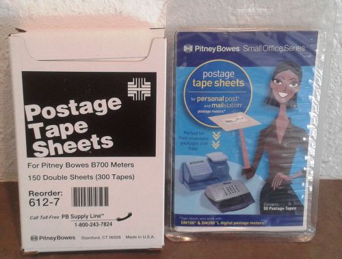 Pitney Bowes genuine 612-7 Postage Tape Strips 300 Tapes Per Package + 612-9