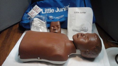 LAERDAL LITTLE JUNIOR CPR TRAINING MANIKIN W EXTRA FACE, BAGS, AND CARRY BAG