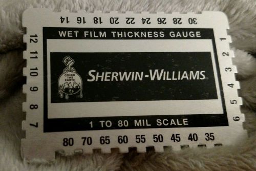 Sherwin Williams Wet Film Thickness Gauge Paint 1-80 Mil Scale Free Shipping