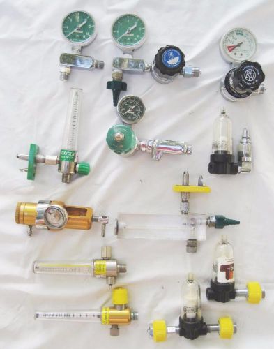 Lot of 12 Puritan oxygen regulator gauges