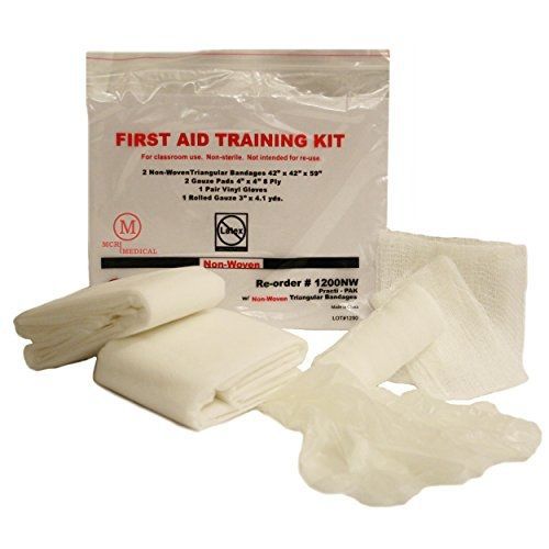 MCR Medical Supply 1200NW-010 Cotton/Plastic First Aid Training Kits (Pack of