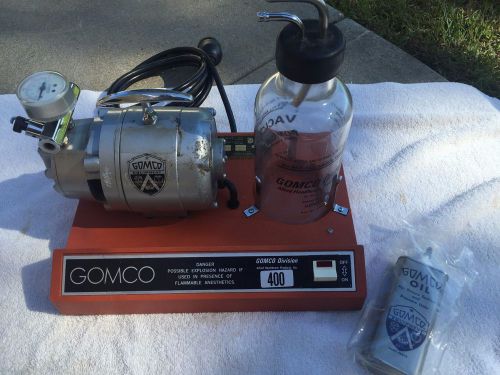 Gomco 400 Dental Medical Aspirator Vacuum Suction Pump With Glass Canister &amp; Oil