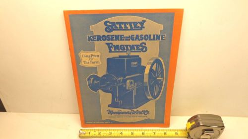 1918 sattley hit and miss gas engine brochure 1981 reprint montgomery ward co for sale