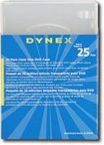 Dynex DX-DVD25C Slim DVD Cases Clear, 25 Pack