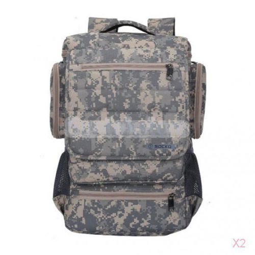 2x Large Capacity Luggage &amp; Travel Bags Knapsack Rucksack 17inch Grey