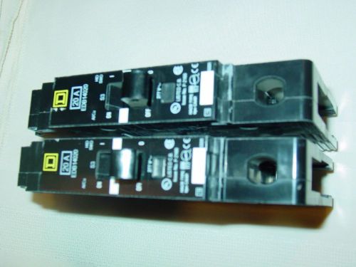 Lot of 2 edb14020 square d breaker 120 240 277 volt single pole for sale