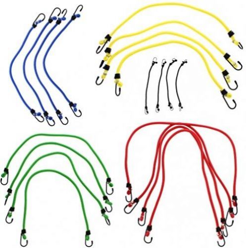 ABN Heavy Duty Assortment Bungee Cord Straps 10, 18, 20, 24, and 30-Inch Ties,