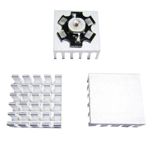 6pcs 22*22*10mm Aluminum Heatsink Radiator Cooler For 1W 3W 5W Led Light Chip