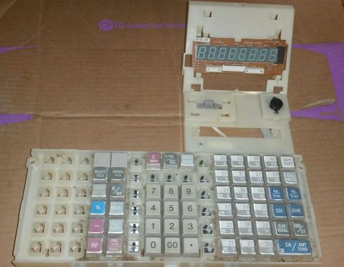 CASIO CE-2400 Cash Register Genuine Keyboard &amp; Lock Board Missing No Keys!