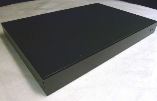DYI 1RU Quality Black Project Cabinet Box w/ Brush Aluminum Face w logo, Feet
