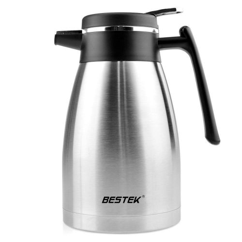 Coffee carafe double wall vacuum insulated stainless steel hot or cold 50 oz for sale