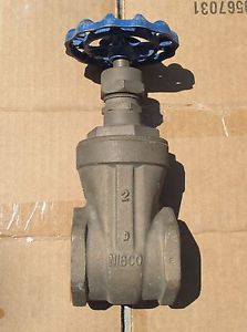 Nibco t-113 bronze 2&#034; gate valve non-rising stem class 125 threaded 200 wog for sale