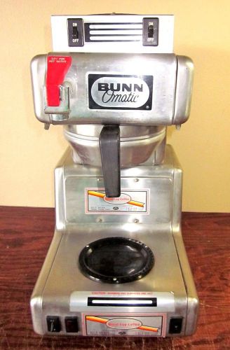 Stainless bunn omatic coffee 3 warmers hot water disp. &amp; direct water connection for sale