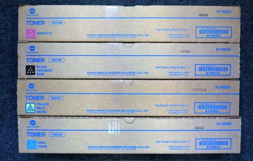 NEW GENUINE KONICA MINOLTA Bizhub Toner Cartridge TN216K, TN216Y, TN216M, TN216C