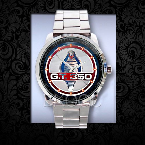 1 1966 GT 350 Cobra Mustang Logo Sport Watch Design On Sport Metal Watch