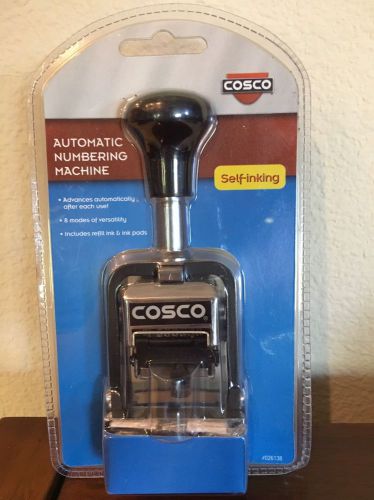 COSCO AUTOMATIC NUMBERING MACHINE SELF INKING NEW   bates Stamping 026138