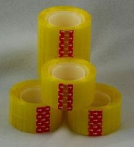 1 inch x 50 feet clear tape with yellow stripes (splicing tape)bulk pack bs91301 for sale
