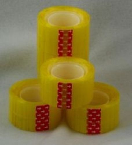 1 inch x 50 feet clear tape with yellow stripes (splicing tape)Bulk Pack BS91301
