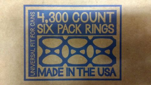 4,300ct Reel Six-Pack / 6-Pack Plastic Rings (Beer Can/Pop Can) *Made In USA*