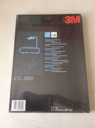 3M Transparency Film CG 3300 for Laser Printers 50 Sheets Sealed 8 1/2&#034; X 11&#034; #1