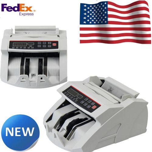 US Shipping Money Bill Currency Counter Machine Counterfeit Detector UV MG Cash