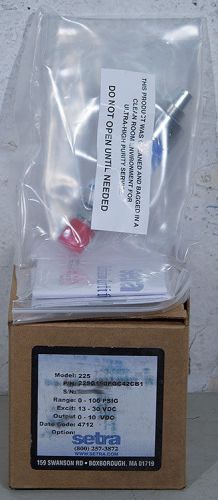 New setra 225g100pgc42cb1 uhp pressure transducer 0-100 psig, out 0-10 v gct-225 for sale