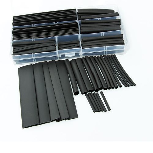 150pcs polyolefin 2:1 heat shrink tubing tube sleeving electrical wrap tool kit for sale