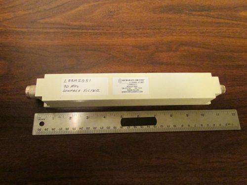 Microwave Circuits Inc L88M2G51 90MHz Low Pass Filter N Male-Female