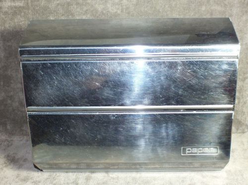 Vintage Lincoln BeautyWare Chrome Dispenser Baby Blue Waxed Paper Foil MS3