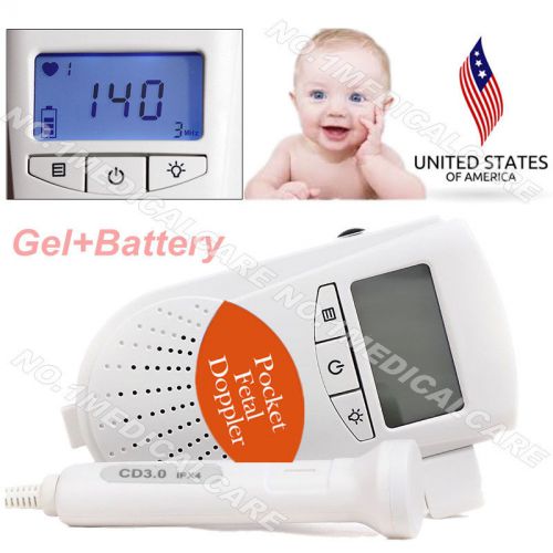 CONTEC Sonoline B Prenatal Baby Heart Beat Monitor, 3M Fetal Doppler,Gel&amp;Battery