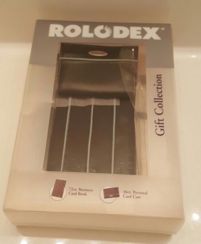 New Rolodex Mint Brown 72 Business Card Book, 36 Personal case Gift Collection