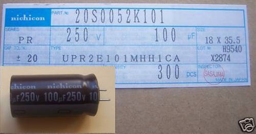 C18: nichicon electrolytic capacitors 100uf 250vdc (4 pcs) for sale