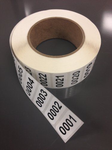 Kenco Consecutively Numbered Labels. Measure: 1.5&#034; X 0.75&#034; Paper Material