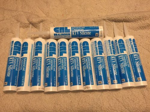CRL RTV408 Clear Industrial &amp; Construction Neutral Cure Silicone - 12 Pack-Tubes