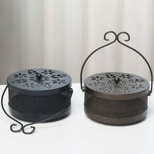 Mosquito Coil Holder Camping Fireproof Hollow Home Incense Burner Metal