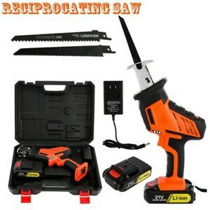 Cordless Reciprocating Saw Blades W Battery&amp;Charger Recip Sabre Saw Power Tool