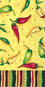 Premium Paper Guest Napkins, Peppers 8.5&#034; x 4.5&#034;