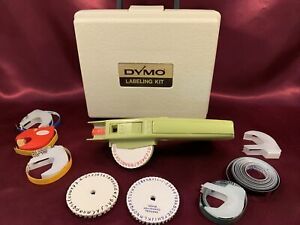 Vintage DYMO Manual Tapewriter Kit Label Maker In Hard Case Tested And Working