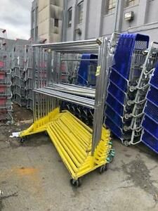 Z Racks Clothing Rack LOT 5 Rolling Industrial Clothing Store Fixtures Used