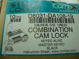 National Lock D8031-DA108-19 Compx Cylinder Dual Access 1 3/8&#034; Cylinder Combo