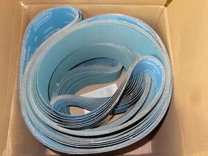 5 pcs NORTON 4&#034; x 132&#034; Grit 60 Zirconia NorZon Plyweld Cloth Sanding Belts