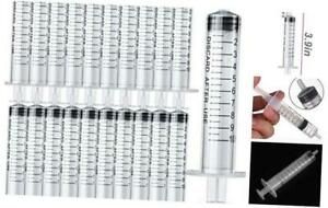 20 Pack Large Syringes, Large Plastic Garden Industrial Syringes for