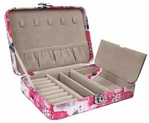 Vaultz Locking Jewelry Box Case Jewelry Organizer with Key Lock 5 x 2 x 7 Inc...